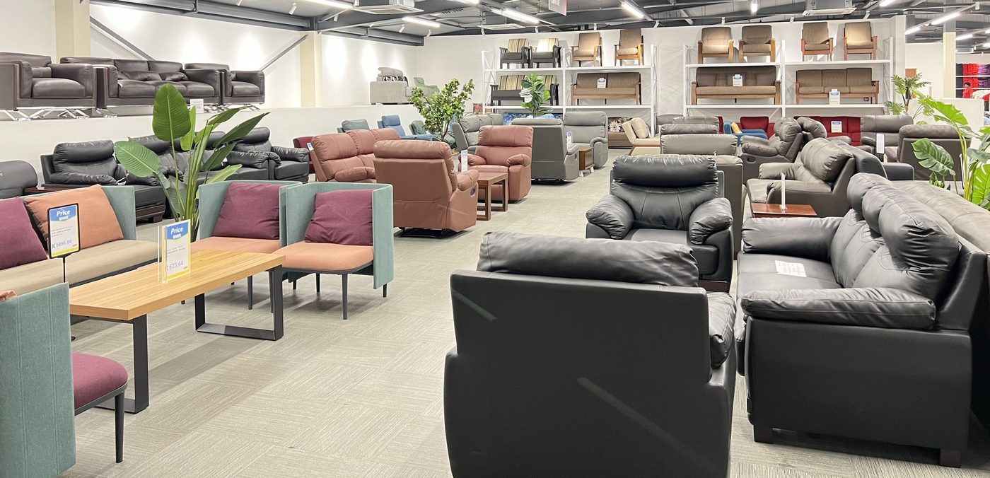 Lounge suites in the BNBM Home Centre showroom
